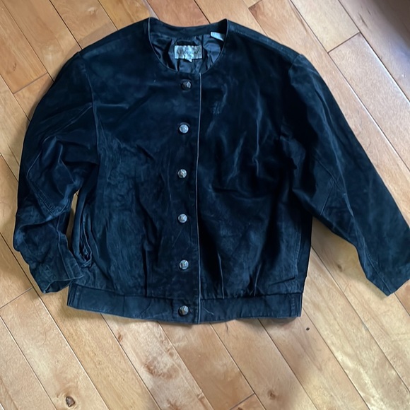 Suede classy vintage bomber jacket - Picture 1 of 5